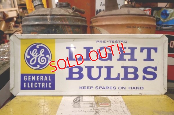 画像8: dp-251008-42 GENERAL ELECTRIC 1960's-1970's LIGHT BULBS W-sided Metal Sign