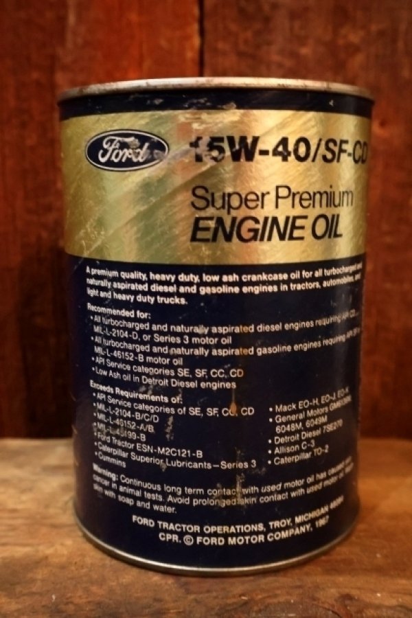 画像3: dp-251008-87 Ford 1960's Super Premium ENGINE OIL 1 U.S. Quart Can