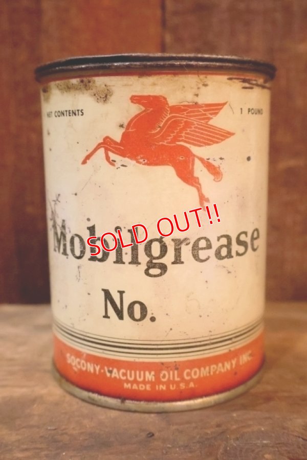 画像1: dp-251008-87 Mobilgrease 1940's 1 POUNDS CAN
