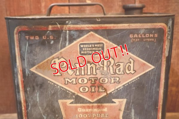 画像3: dp-251008-61 RADBILL OIL COMPANY 1930's-1940's Penn-Rad MOTOR OIL TWO U.S. GALLONS CAN
