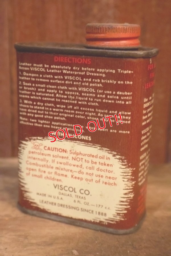 画像3: dp-251008-87 VISCOL WATERPROOFING FOR SHOES  6 OZS. CAN