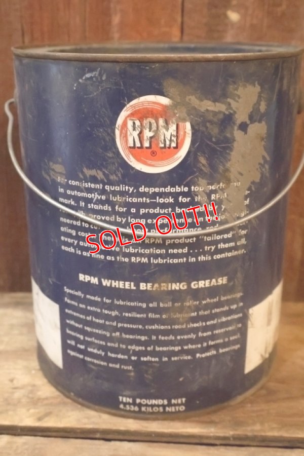 画像4: dp-251008-87 STANDARD OIL COMPANY OF CALIFORNIA 1950's RPM 10 POUNDS WHEEL BEARING GREASE CAN