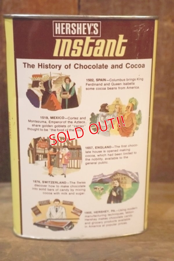 画像6: dp-251010-08 HERSHEY'S / 1970's Instant Real Chocolate Flavor Tin Can