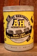 dp-251010-12 AUTOMOTIVE HARDWARE CO. 1940's-1950's AH FASTENERS TIN CAN (D)