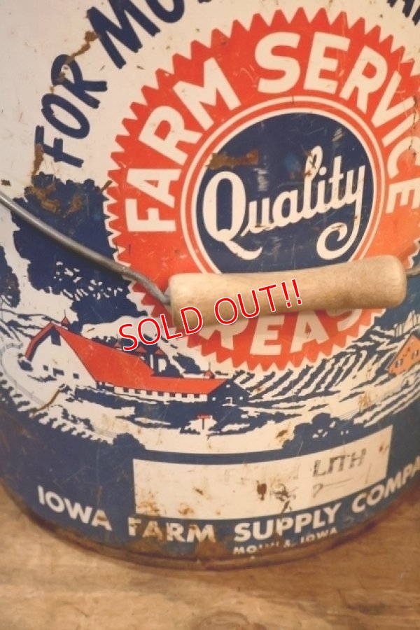 画像4: dp-251008-86 IOWA FARM SUPPLY COMPANY 1950's FARM SERVICE GREASE 40 LBS. CAN