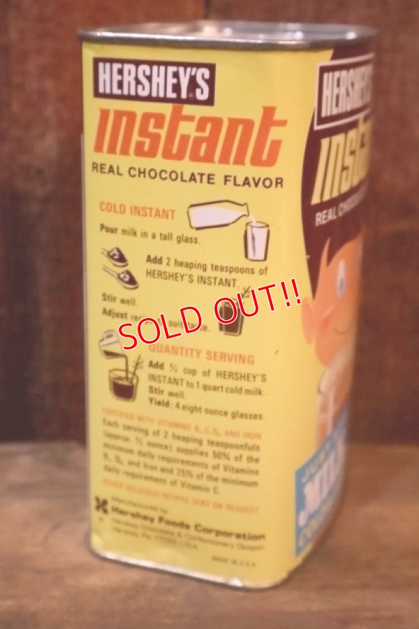 画像5: dp-251010-08 HERSHEY'S / 1970's Instant Real Chocolate Flavor Tin Can