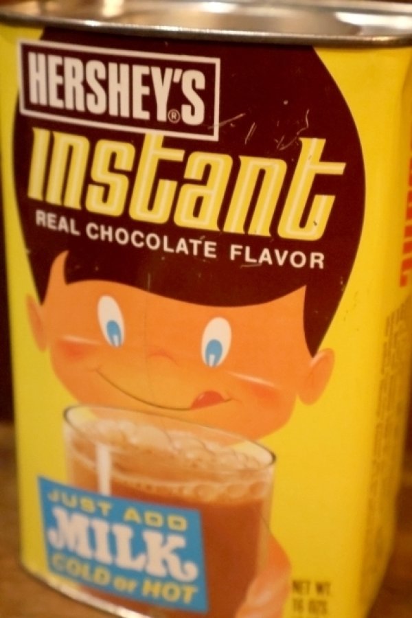 画像2: dp-251010-08 HERSHEY'S / 1970's Instant Real Chocolate Flavor Tin Can