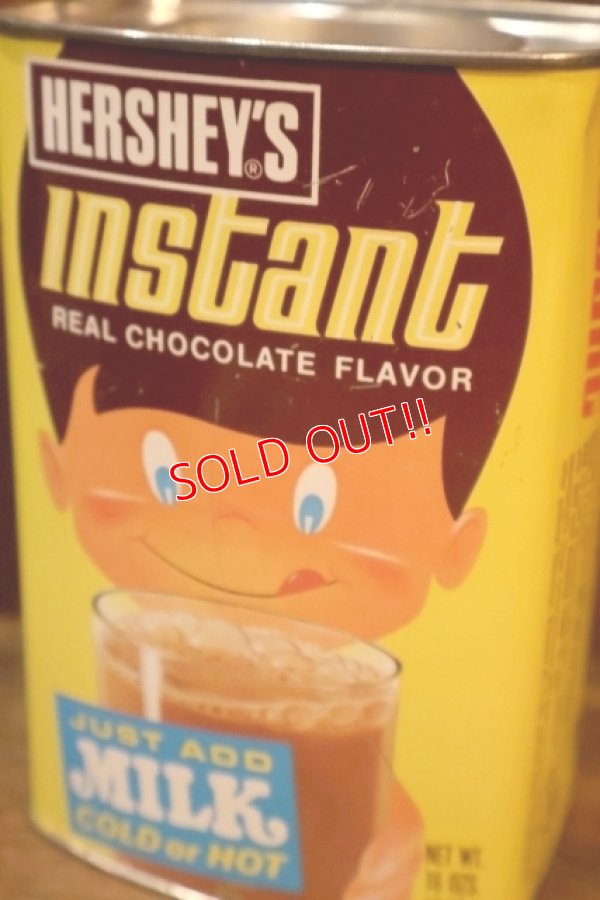 画像2: dp-251010-08 HERSHEY'S / 1970's Instant Real Chocolate Flavor Tin Can