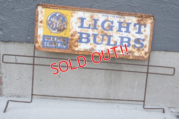 画像1: dp-251008-08 GENERAL ELECTRIC 1960's-1970's LIGHT BULBS W-sided Metal Sign