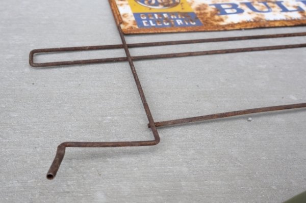 画像9: dp-251008-08 GENERAL ELECTRIC 1960's-1970's LIGHT BULBS W-sided Metal Sign