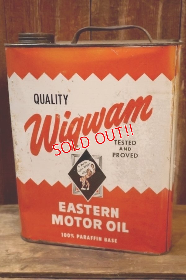 画像1: dp-251008-87 Wigwam EASTERN MOTOR OIL 2 U.S. GALLONS CAN