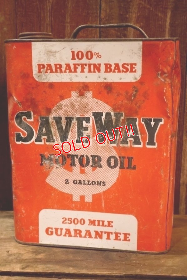 画像1: dp-251008-87 SAVE WAY MOTOR OIL 2 U.S. GALLONS CAN