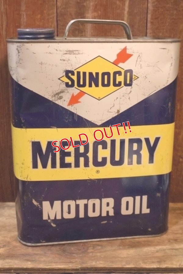画像1: dp-251008-87 SUNOCO MERCURY MOTOR OIL 2 U.S. GALLONS CAN
