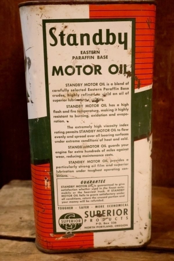 画像6: dp-251008-87 SUPERIOR PRODUCT Standby MOTOR OIL 2 U.S. GALLONS CAN