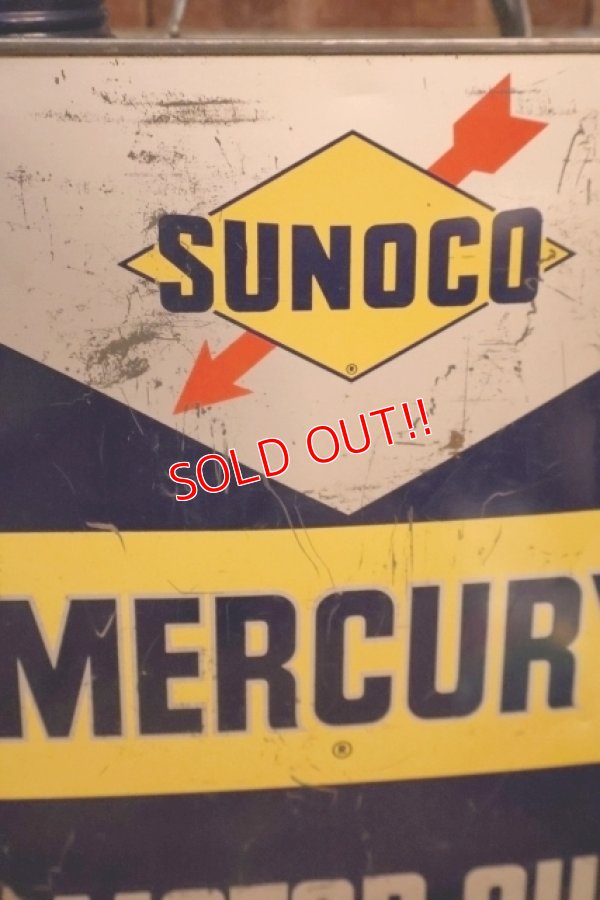 画像2: dp-251008-87 SUNOCO MERCURY MOTOR OIL 2 U.S. GALLONS CAN