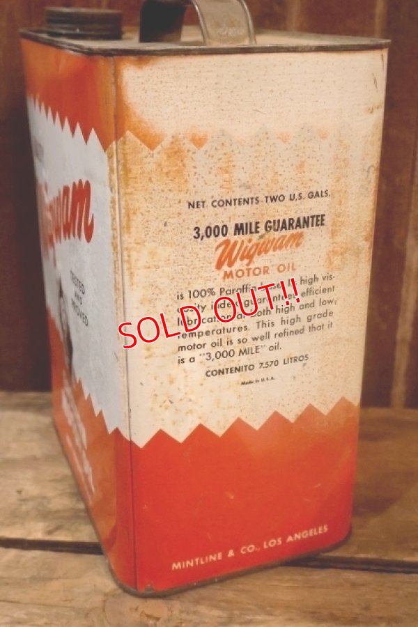 画像6: dp-251008-87 Wigwam EASTERN MOTOR OIL 2 U.S. GALLONS CAN