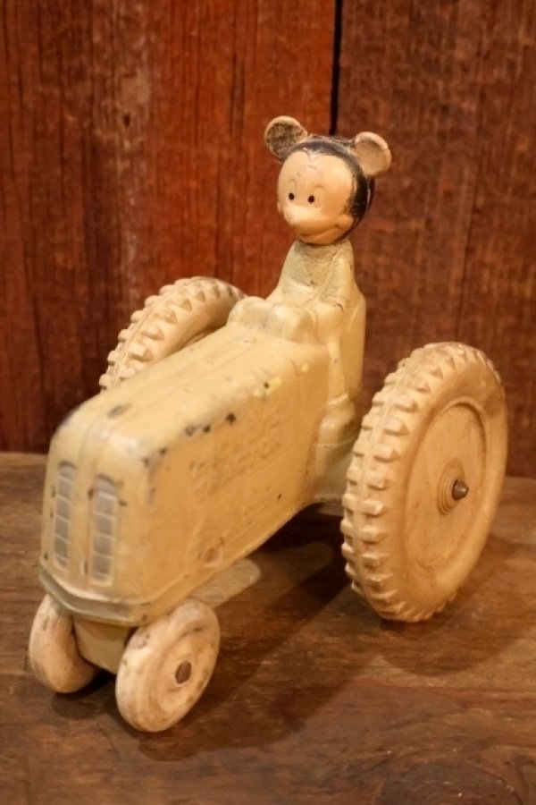 画像1: ct-251010-14 Mickey Mouse / SUN RUBBER 1940's Mickey's Tractor