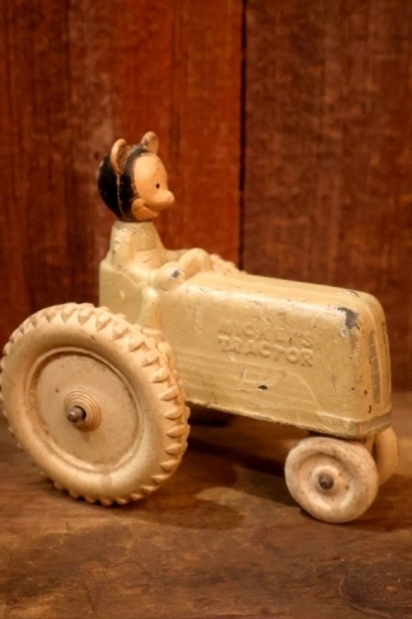 画像3: ct-251010-14 Mickey Mouse / SUN RUBBER 1940's Mickey's Tractor