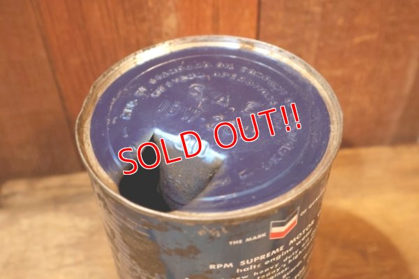 画像5: dp-251008-87 RPM 1960's SUPREME MOTOR OIL ONE QUART CAN