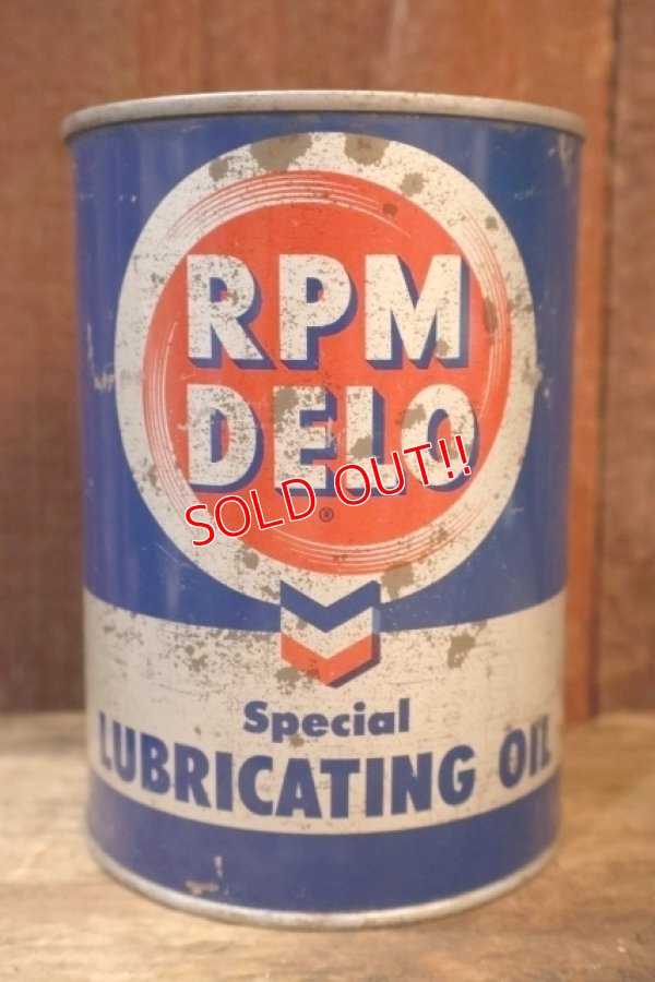 画像1: dp-251008-87 RPM DELO 1950's Special LUBRICATING OIL ONE QUART CAN