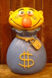 ct-251105-50 PLAY PAL PLASTIC. 1971 "Mr. Moneybags" Coin Bank
