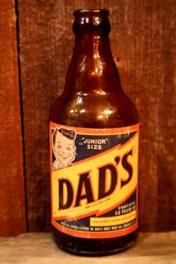 画像1: dp-251105-01 DAD'S ROOT BEER / 1950's "JUNIOR SIZE" 12 FLUID OZ. BOTTLE