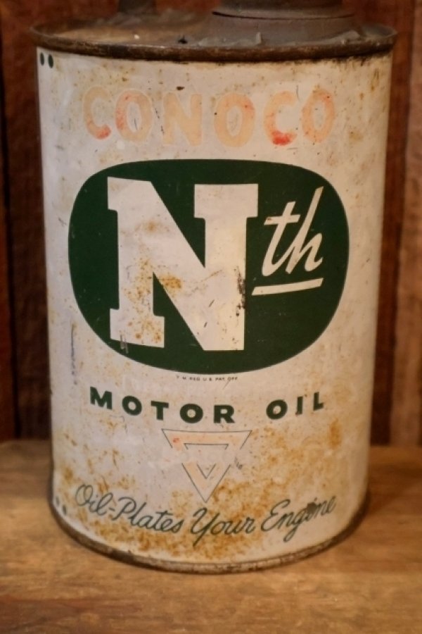画像3: dp-251008-87 CONOCO 1940's N th MOTOR OIL ONE U.S. QUART CAN