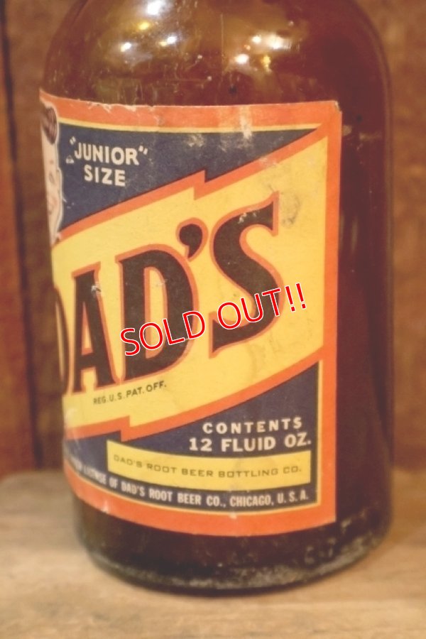 画像3: dp-251105-01 DAD'S ROOT BEER / 1950's "JUNIOR SIZE" 12 FLUID OZ. BOTTLE