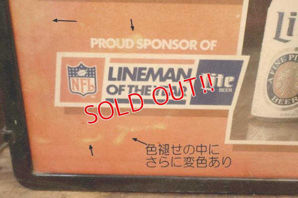 画像3: dp-251008-11 New England Patriots × Lite Beer 1980's-1990's Plastic Sign