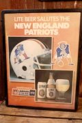 dp-251008-11 New England Patriots × Lite Beer 1980's-1990's Plastic Sign