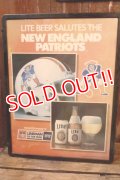dp-251008-11 New England Patriots × Lite Beer 1980's-1990's Plastic Sign
