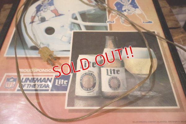 画像17: dp-251008-11 New England Patriots × Lite Beer 1980's-1990's Plastic Sign