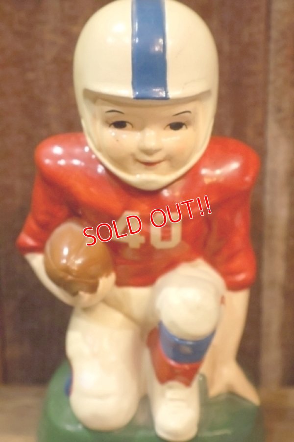 画像2: dp-251105-33 Sears 1970's Chalk Ware Football Player Coin Bank