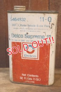 dp-251008-87 Delco Supreme 11 Motor Vehicle Brake Fluid One U.S. Quart Can