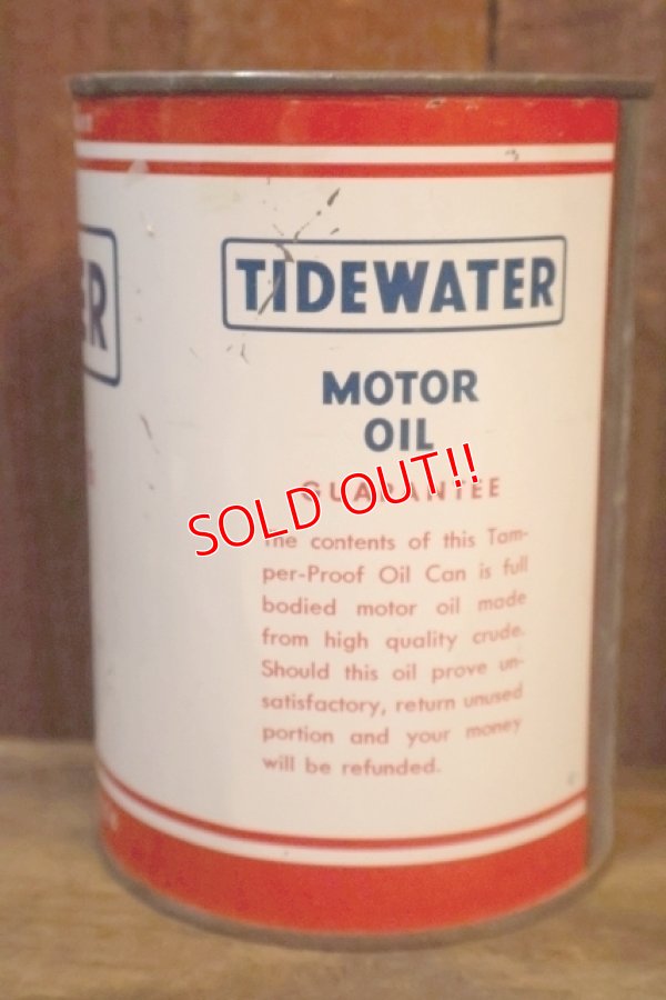 画像4: dp-251008-87 TIDEWATER OIL SERVICE 1950's MOTOR OIL ONE U.S. QUART CAN