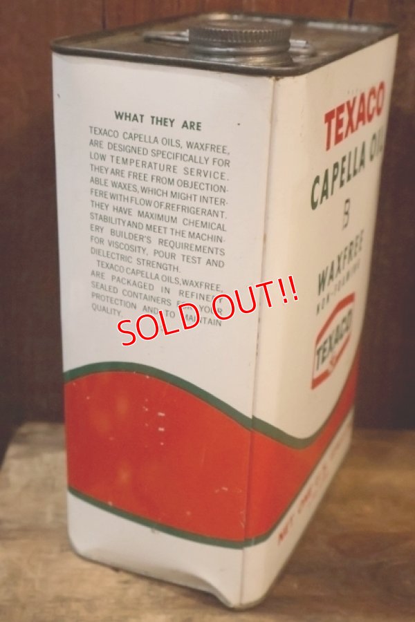画像6: dp-251008-87 TEXACO 1970's CAPELLA OIL ONE U.S. GALLON CAN