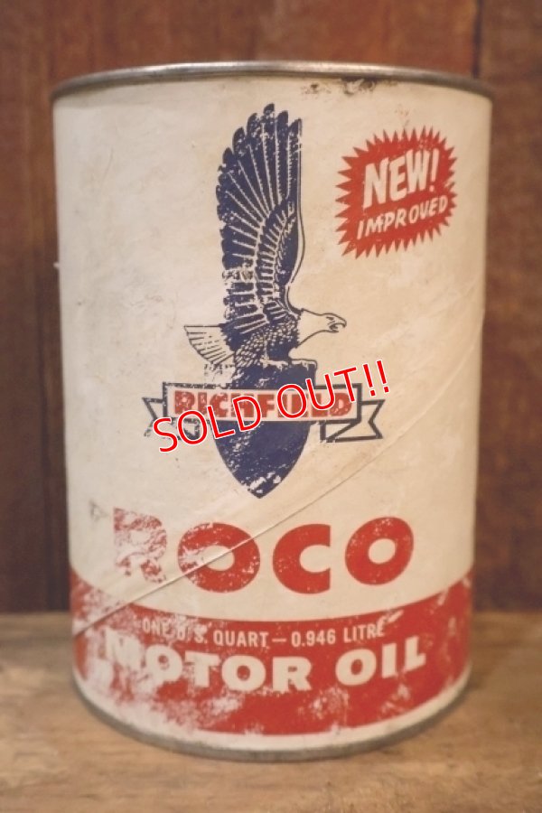 画像1: dp-251008-72 RICHFIELD 1960's ROCO MOTOR OIL ONE U.S. QUART CAN