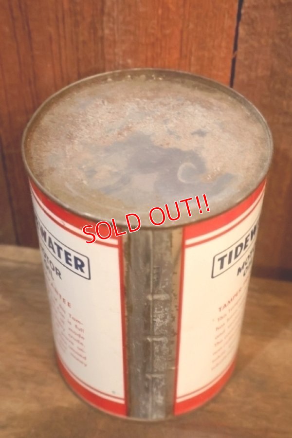 画像5: dp-251008-87 TIDEWATER OIL SERVICE 1950's MOTOR OIL ONE U.S. QUART CAN