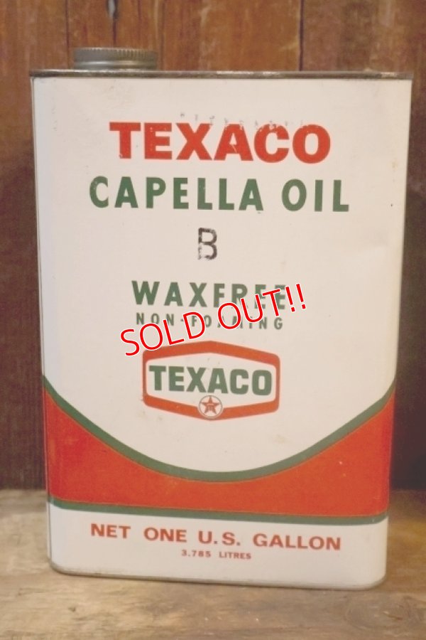 画像1: dp-251008-87 TEXACO 1970's CAPELLA OIL ONE U.S. GALLON CAN