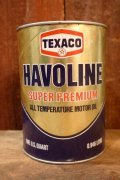 dp-251008-87 TEXACO 1970's HAVOLINE SUPER PREMIUM OIL ONE U.S. GALLON CAN