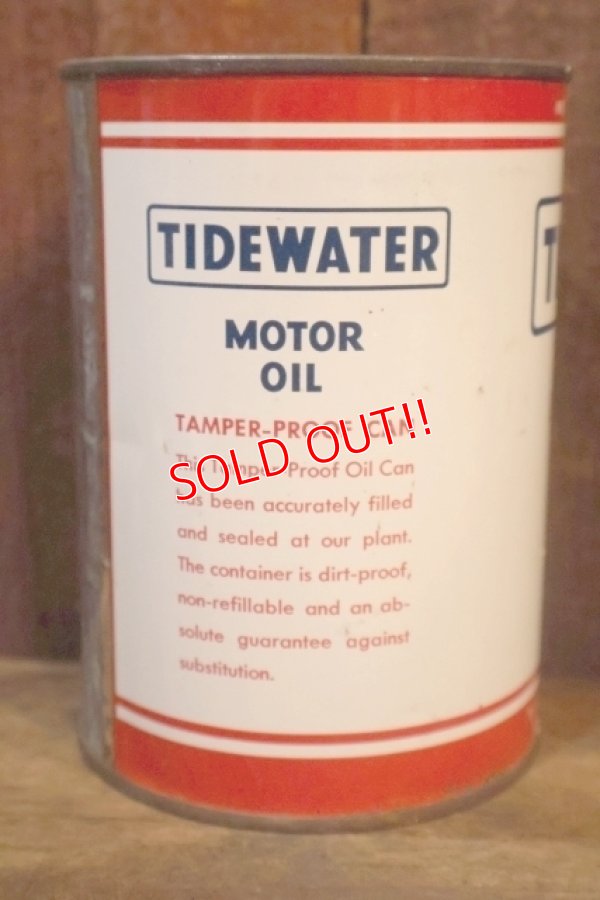 画像3: dp-251008-87 TIDEWATER OIL SERVICE 1950's MOTOR OIL ONE U.S. QUART CAN