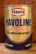 dp-251008-87 TEXACO 1970's HAVOLINE SUPER PREMIUM OIL ONE U.S. GALLON CAN