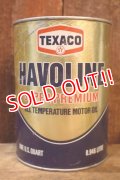 dp-251008-87 TEXACO 1970's HAVOLINE SUPER PREMIUM OIL ONE U.S. GALLON CAN