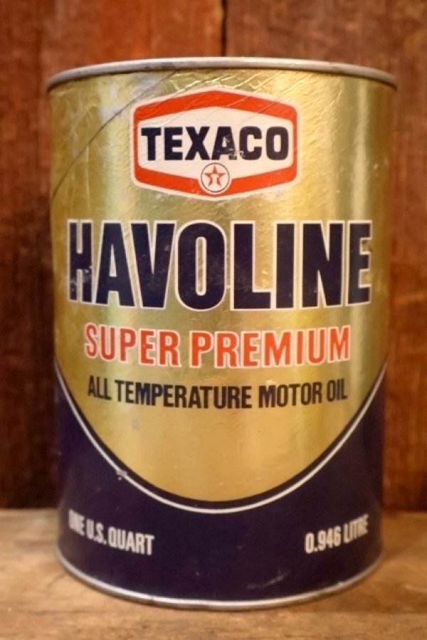 画像1: dp-251008-87 TEXACO 1970's HAVOLINE SUPER PREMIUM OIL ONE U.S. GALLON CAN