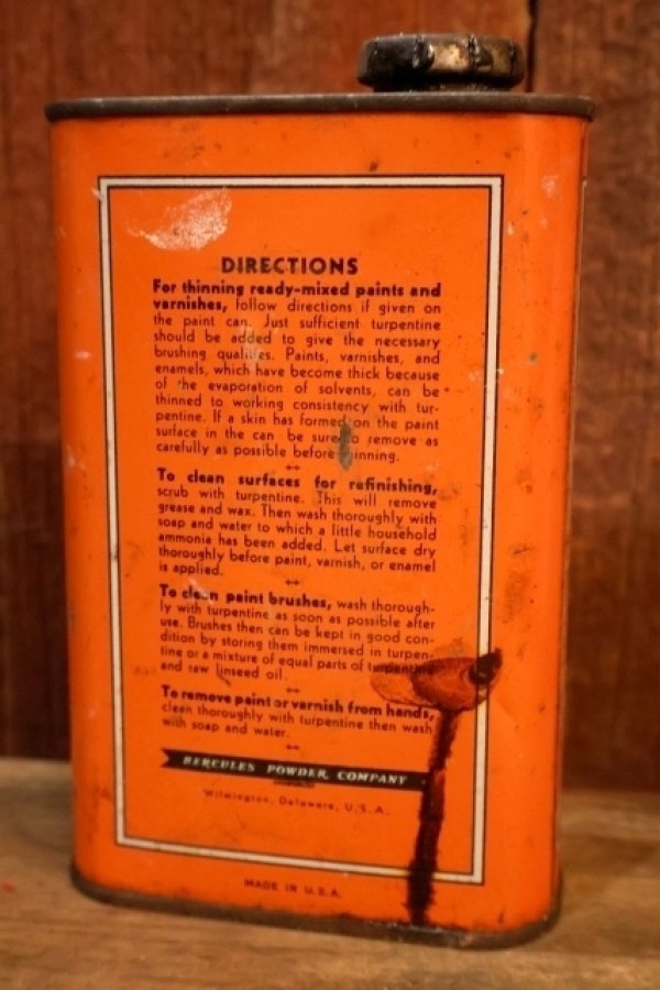 画像3: dp-251008-87 HERCULES TURPENTINE 1 PINT CAN