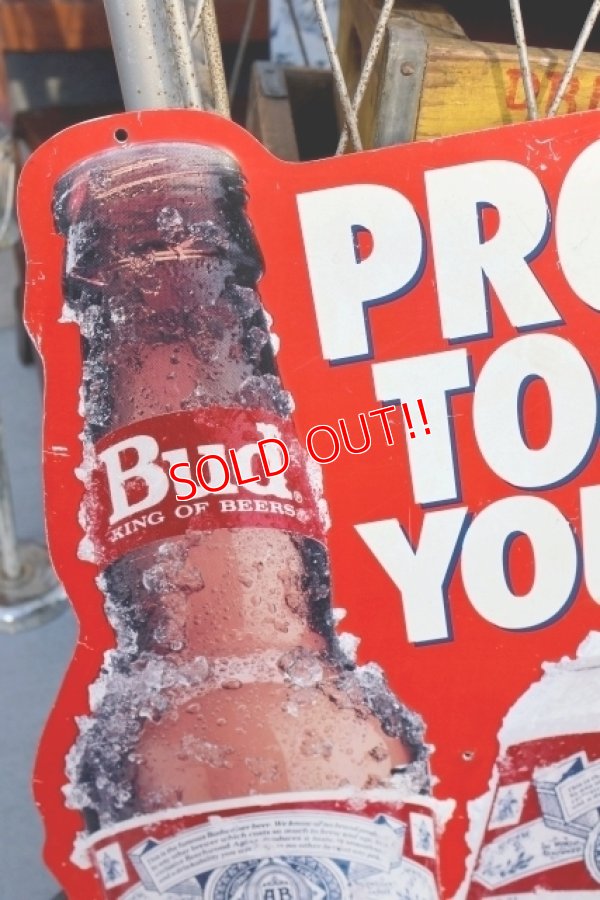 画像2: dp-251008-17 Budweiser 1990's Metal Sign