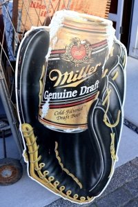 dp-251008-18 Miller Genuine Draft Beer 1990's Metal Sign