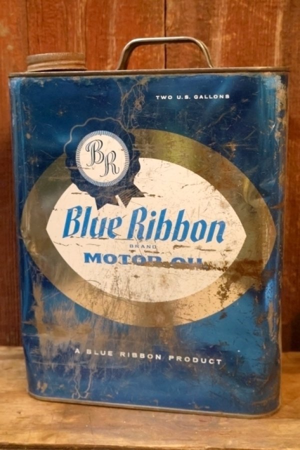 画像1: dp-251008-87 Blue Ribbon MOTOR OIL 2 U.S. Gallons Can