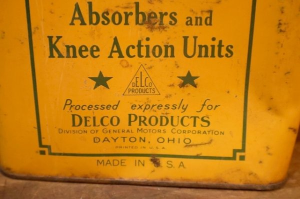 画像3: dp-251008-58 Genuine Delco / Late 1940's Hydraulic SHOCK ABSORBER Fluid One U.S. Gallos Can
