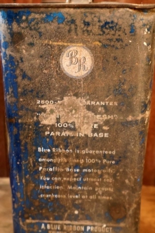 画像6: dp-251008-87 Blue Ribbon MOTOR OIL 2 U.S. Gallons Can